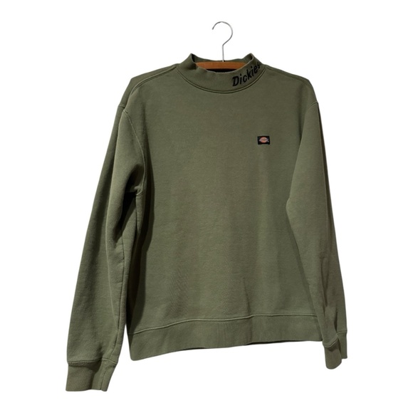 Dickies Other - Dickies Olive Green Crewneck Sweatshirt Mock Neck Logo Size S